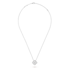 Van Cleef & Arpels Vintage Alhambra collection full diamond four-leaf clover necklace