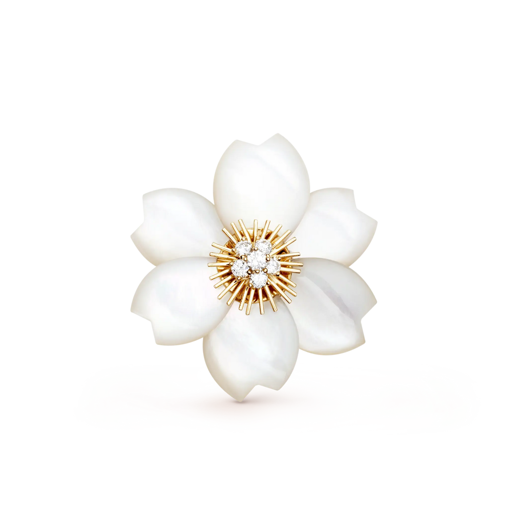 Van Cleef & Arpels Rose de Noël Collection Medium Christmas Rose Brooch