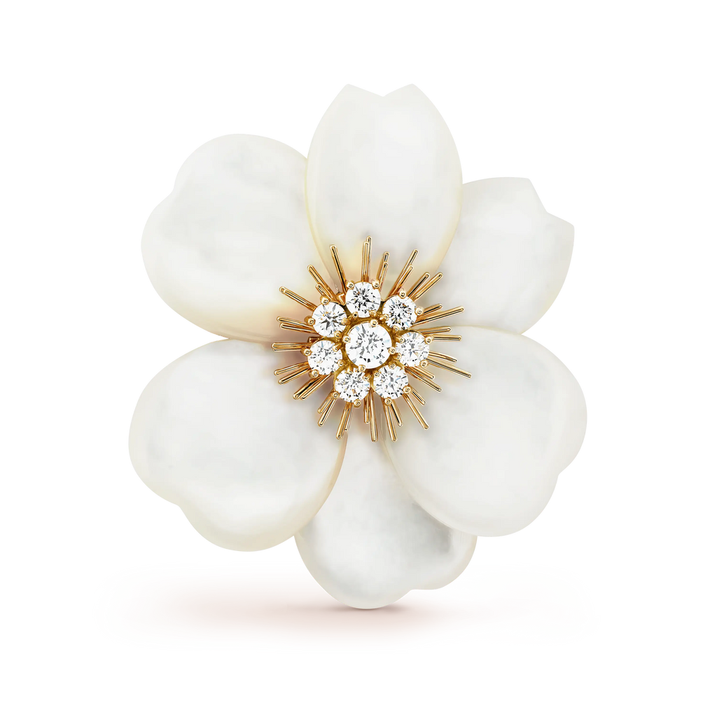 Van Cleef & Arpels Rose de Noël Collection Large Christmas Rose Brooch