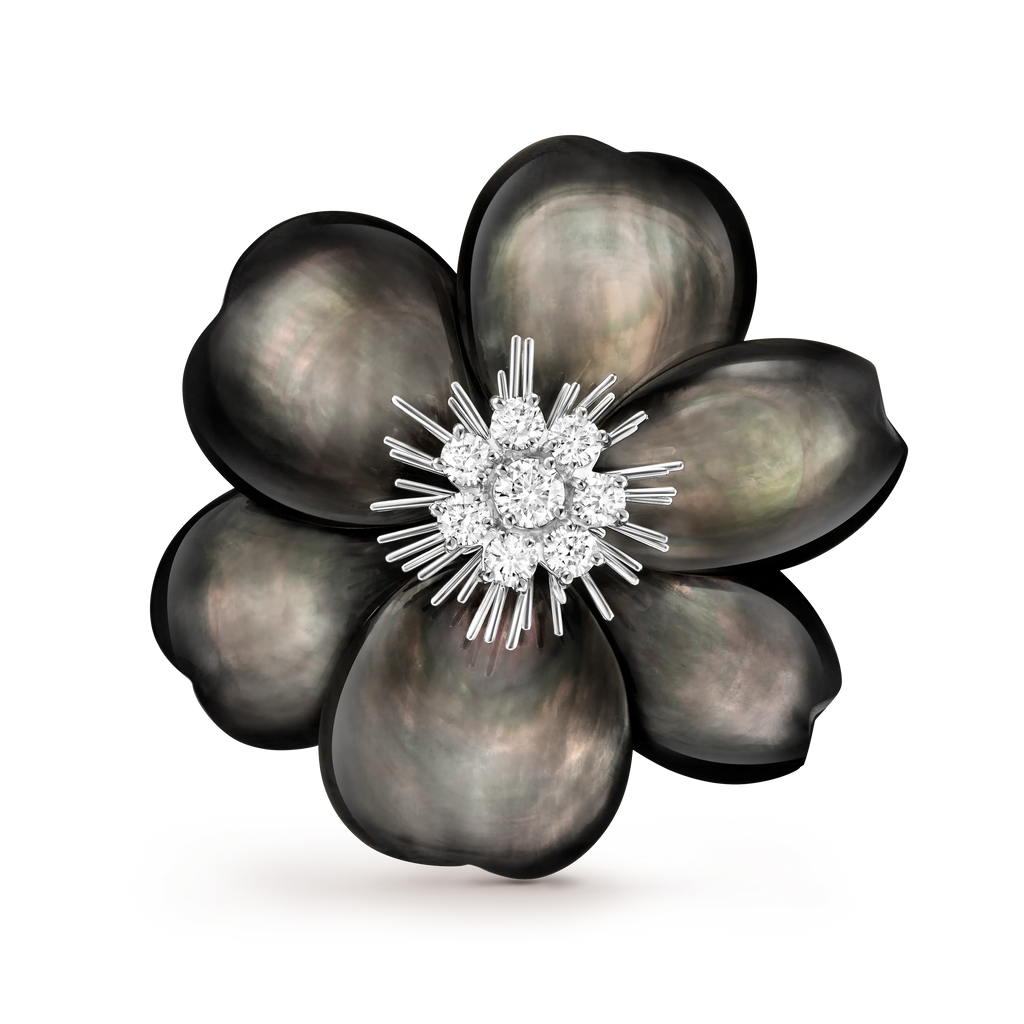 Van Cleef & Arpels Rose de Noël Collection Large Christmas Rose Brooch