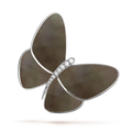 Van Cleef & Arpels FAUNA Butterfly Collection White Gold Grey Mother-of-Pearl and Diamond Brooch