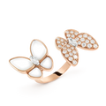 Van Cleef & Arpels Two Butterfly Collection Double Butterfly Ring