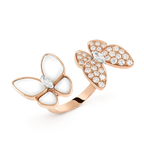 Van Cleef & Arpels Two Butterfly Collection Double Butterfly Ring