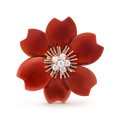 Van Cleef & Arpels Rose de Noël Collection Medium Christmas Rose Brooch