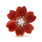 Van Cleef & Arpels Rose de Noël Collection Medium Christmas Rose Brooch