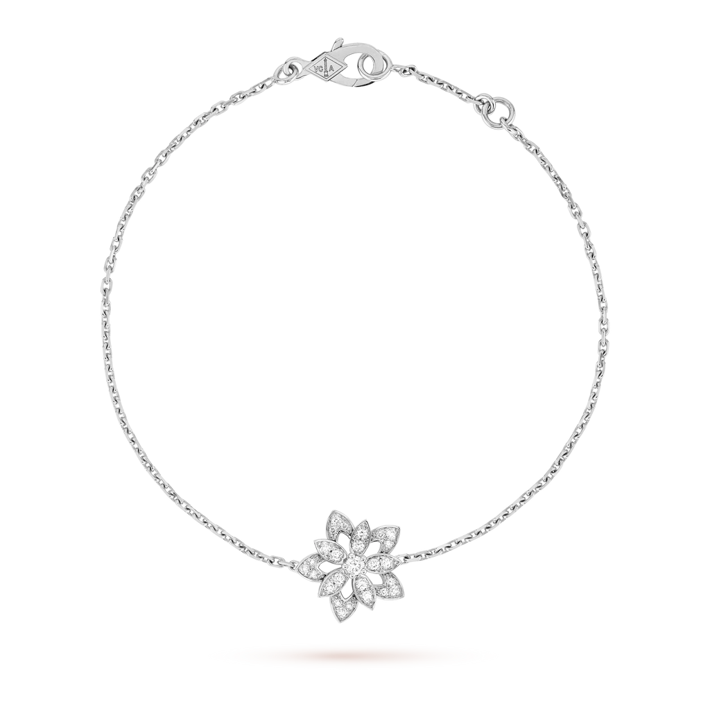 Van Cleef & Arpels Lotus Collection Mini Diamond Bracelet