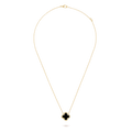 Van Cleef & Arpels Pure Alhambra Collection Black Onyx Four-Leaf Clover Necklace