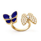 Van Cleef & Arpels Two Butterfly Collection Double Butterfly Ring