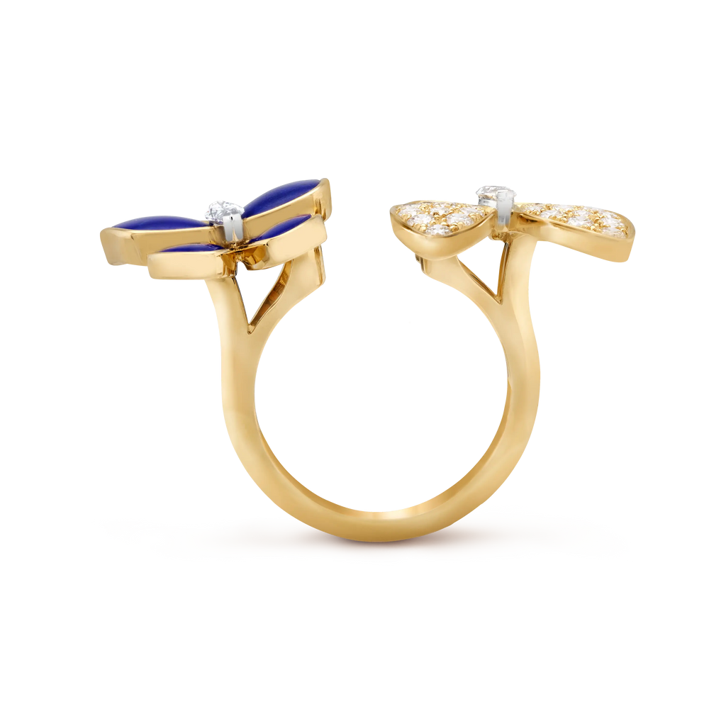 Van Cleef & Arpels Two Butterfly Collection Double Butterfly Ring