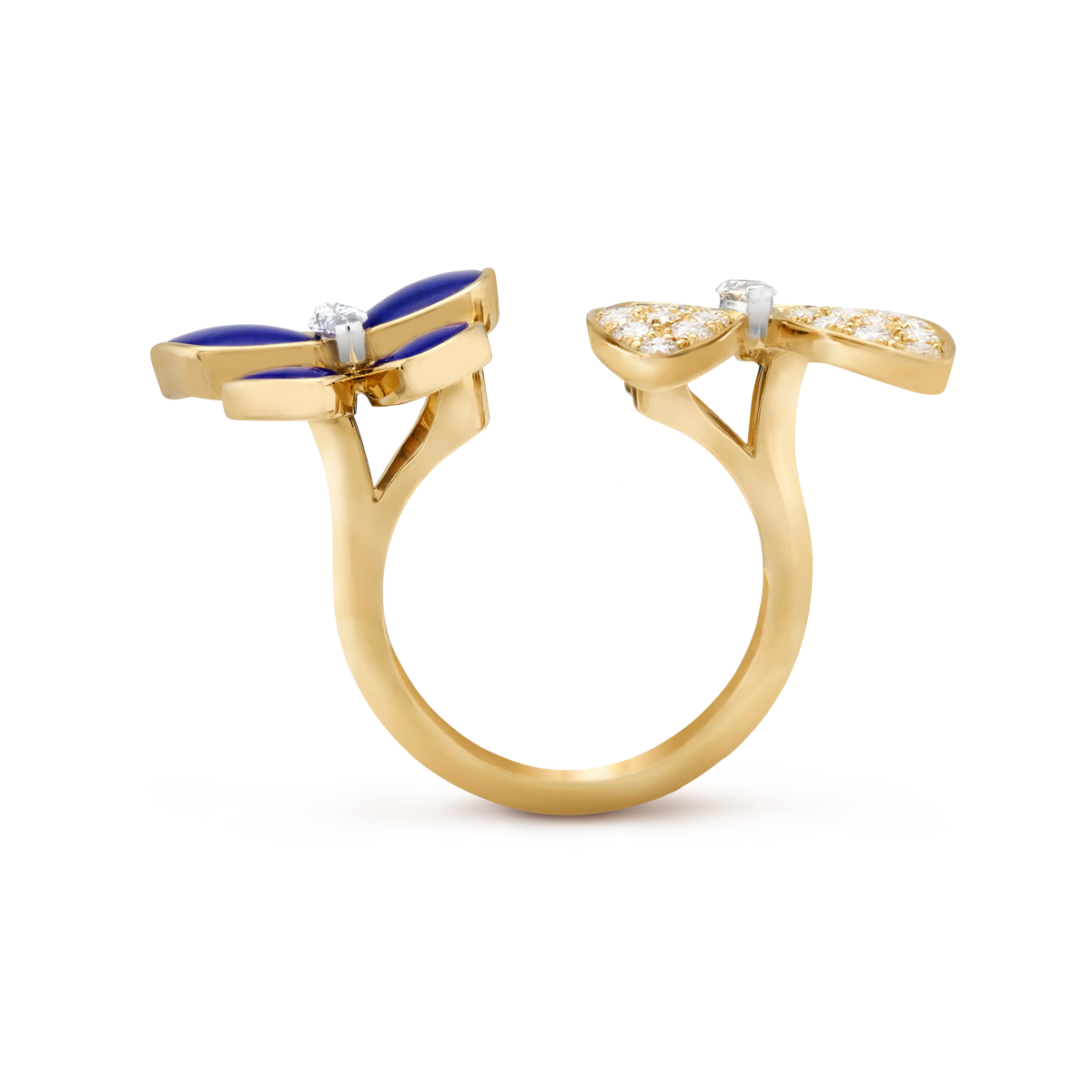 Van Cleef & Arpels Two Butterfly Collection Double Butterfly Ring