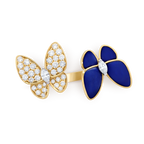 Van Cleef & Arpels Two Butterfly Collection Double Butterfly Ring