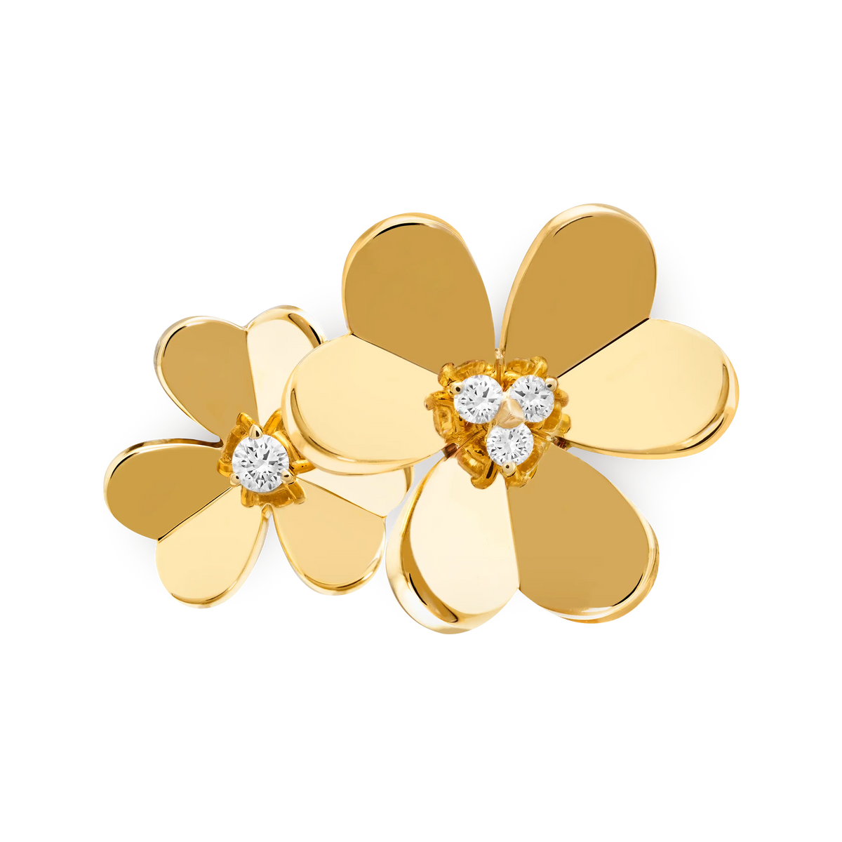 Van Cleef & Arpels Frivole Collection Double Flower Diamond Open Ring