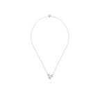 Van Cleef & Arpels Socrate collection three-flower necklace, fully set with diamonds