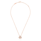 Van Cleef & Arpels Frivole Collection Clover Full Diamond Necklace