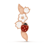 Van Cleef & Arpels Lucky Spring collection ladybug floral rose gold brooch