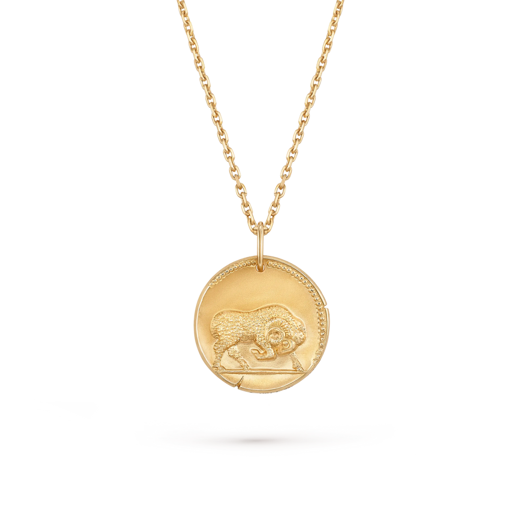 Van Cleef & Arpels Zodiaque Poetic Astrology Collection Aries Gold Coin Pendant