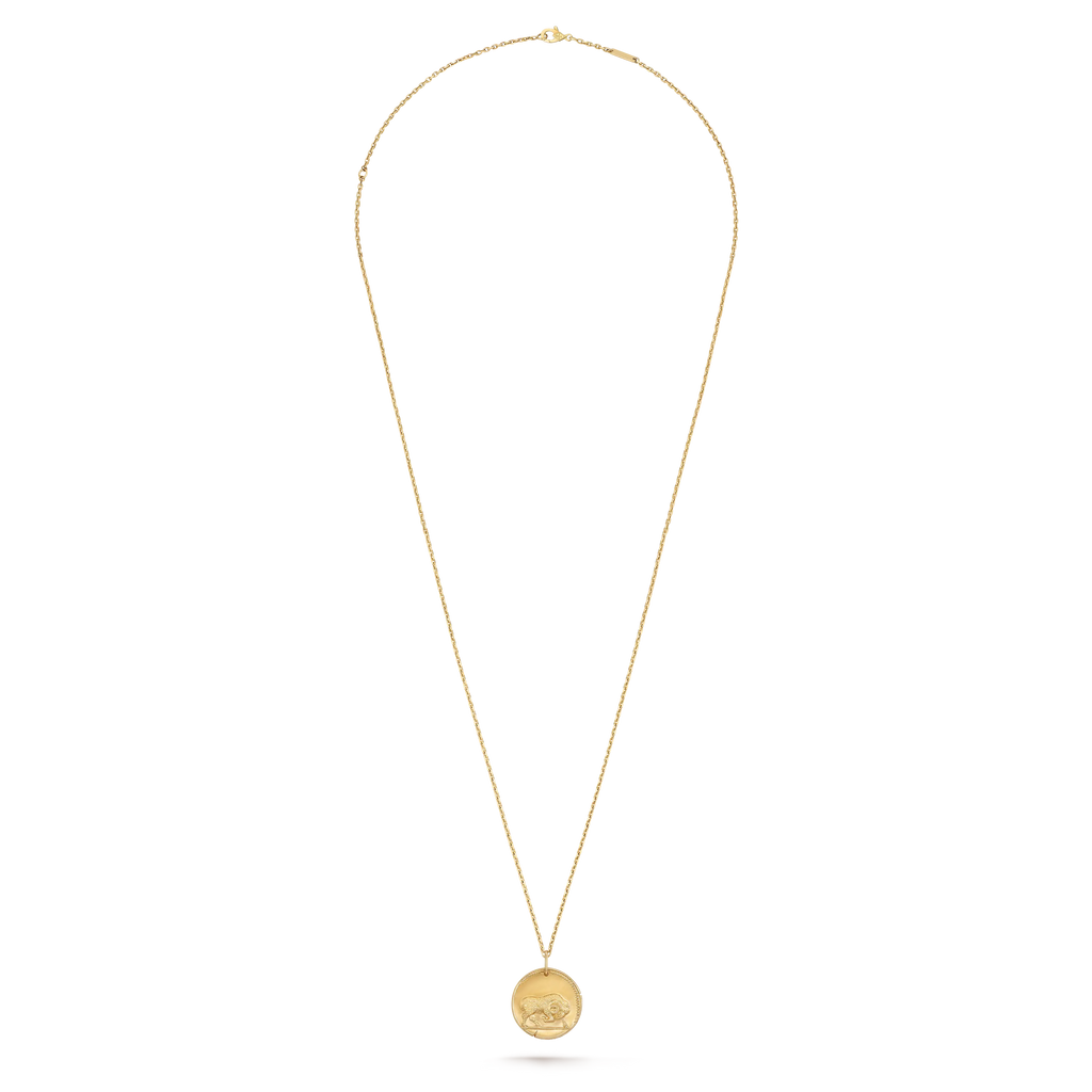 Van Cleef & Arpels Zodiaque Poetic Astrology Collection Aries Gold Coin Pendant