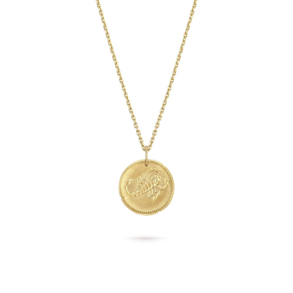 Van Cleef & Arpels Zodiaque Scorpio Gold Coin Necklace