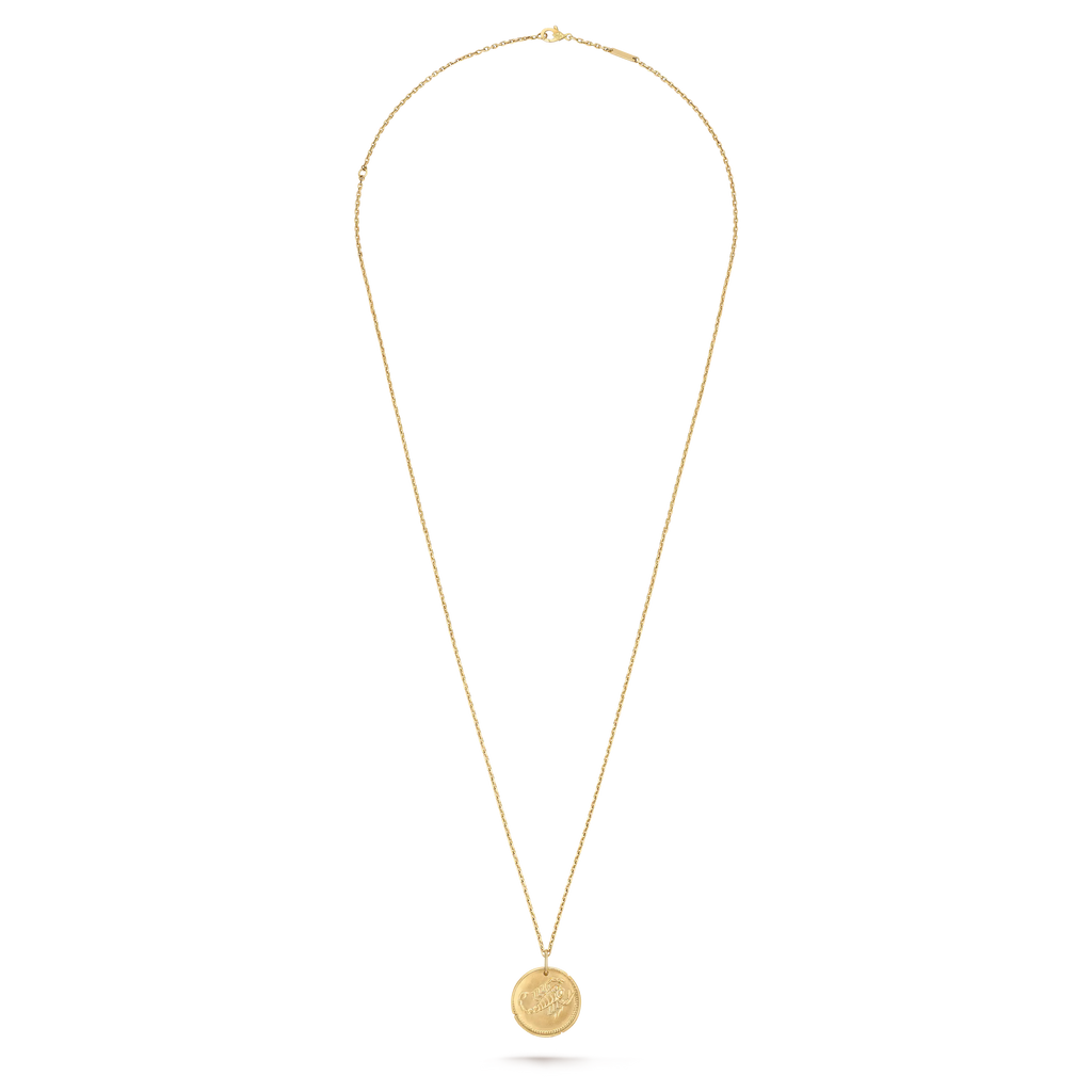 Van Cleef & Arpels Zodiaque Scorpio Gold Coin Necklace