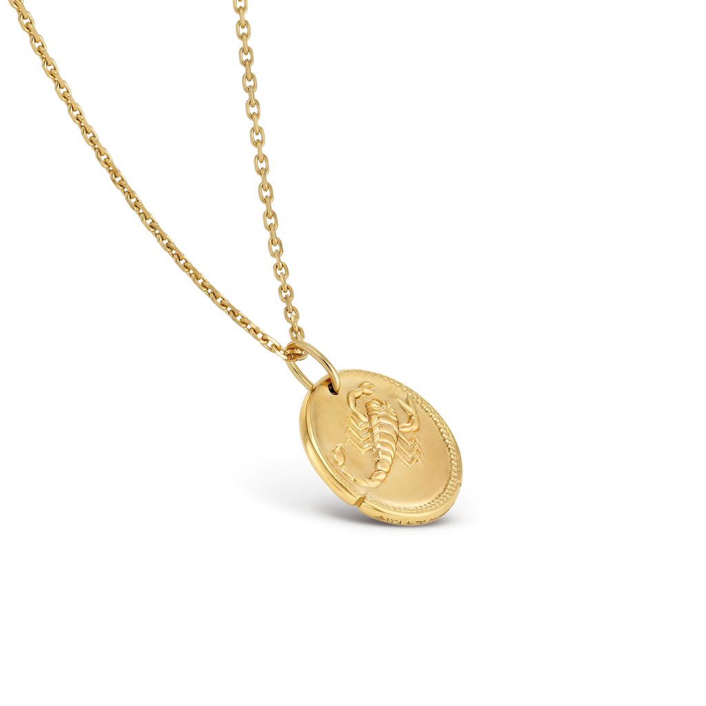 Van Cleef & Arpels Zodiaque Scorpio Gold Coin Necklace
