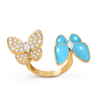 Van Cleef & Arpels Two Butterfly Collection Double Butterfly Ring