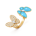 Van Cleef & Arpels Two Butterfly Collection Double Butterfly Ring