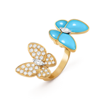 Van Cleef & Arpels Two Butterfly Collection Double Butterfly Ring