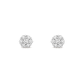 Van Cleef & Arpels Fleurette collection rose gold diamond stud earrings