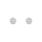 Van Cleef & Arpels Fleurette collection rose gold diamond stud earrings