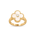 Van Cleef & Arpels Vintage Alhambra collection four-leaf clover single flower ring