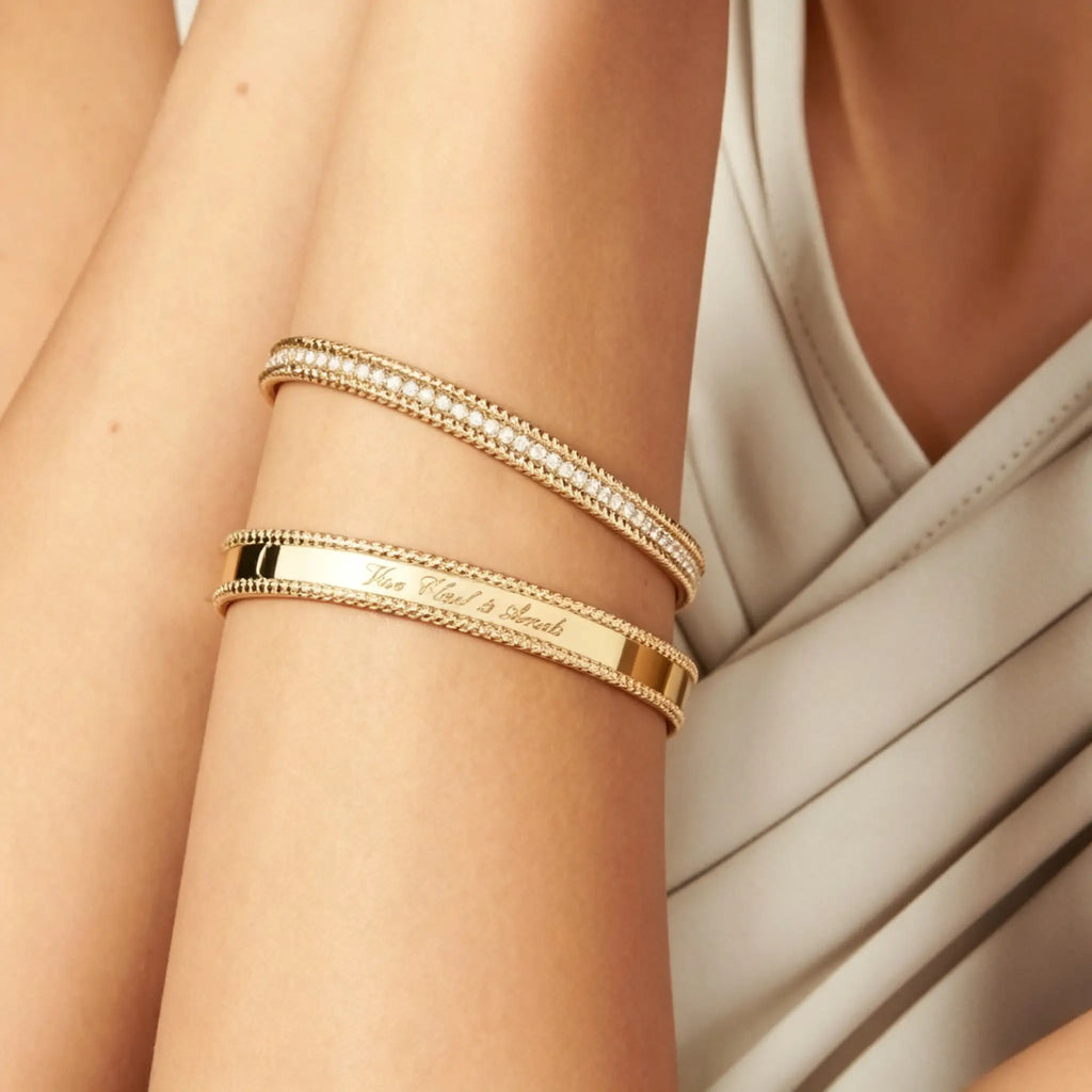Van Cleef & Arpels Perlée Signature Collection Bracelet with Beaded Trim