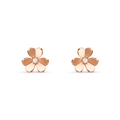 Van Cleef & Arpels Frivole Collection Three-Petal Flower Earrings