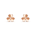 Van Cleef & Arpels Frivole Collection Three-Petal Flower Earrings