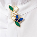 Van Cleef & Arpels Lucky Spring collection butterfly and flower brooch