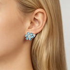 Van Cleef & Arpels Fleurs d’Hawaï Collection Aquamarine and Diamond Flower Earrings