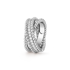 Van Cleef & Arpels Perlée Diamonds Duo collection double-ring diamond ring