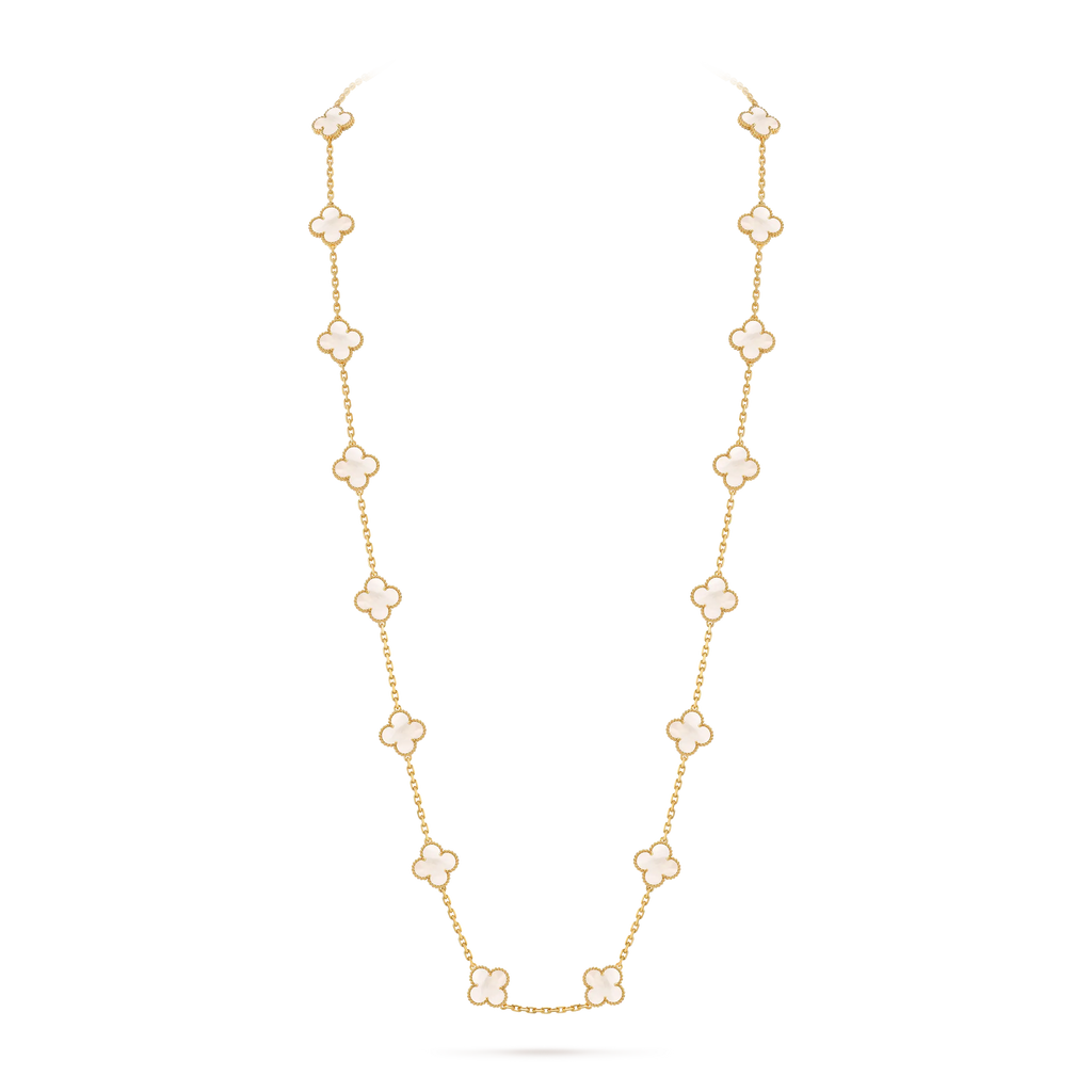Van Cleef & Arpels Vintage Alhambra Collection 20-Flower Long Necklace