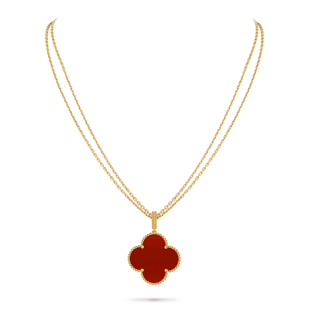 Van Cleef & Arpels Magic Alhambra Carnelian Long Necklace
