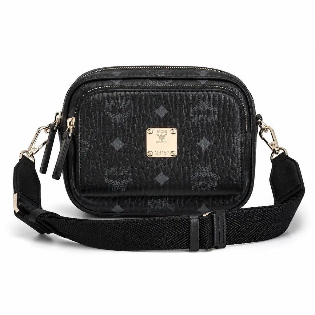 MCM Aren Series Black Camera Bag