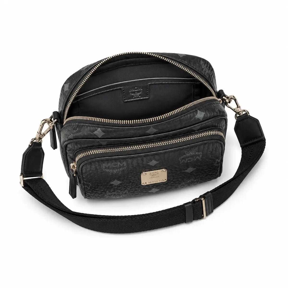 MCM Aren Series Black Camera Bag