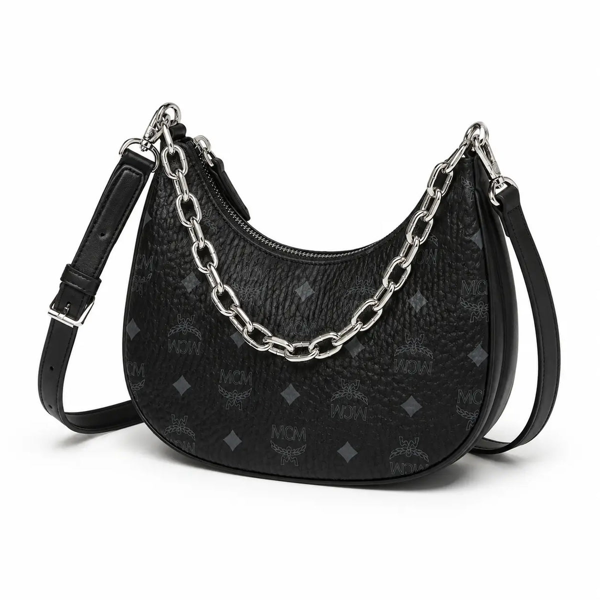 MCM Aren Crescent Bag