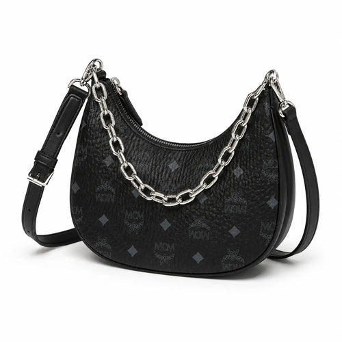 MCM Aren Crescent Bag