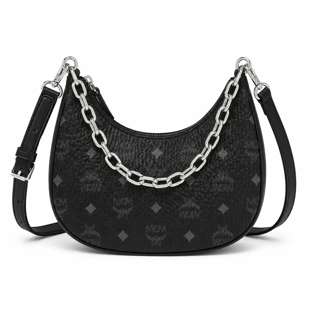 MCM Aren Crescent Bag