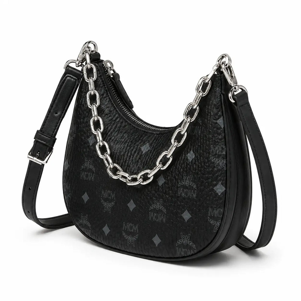 MCM Aren Crescent Bag