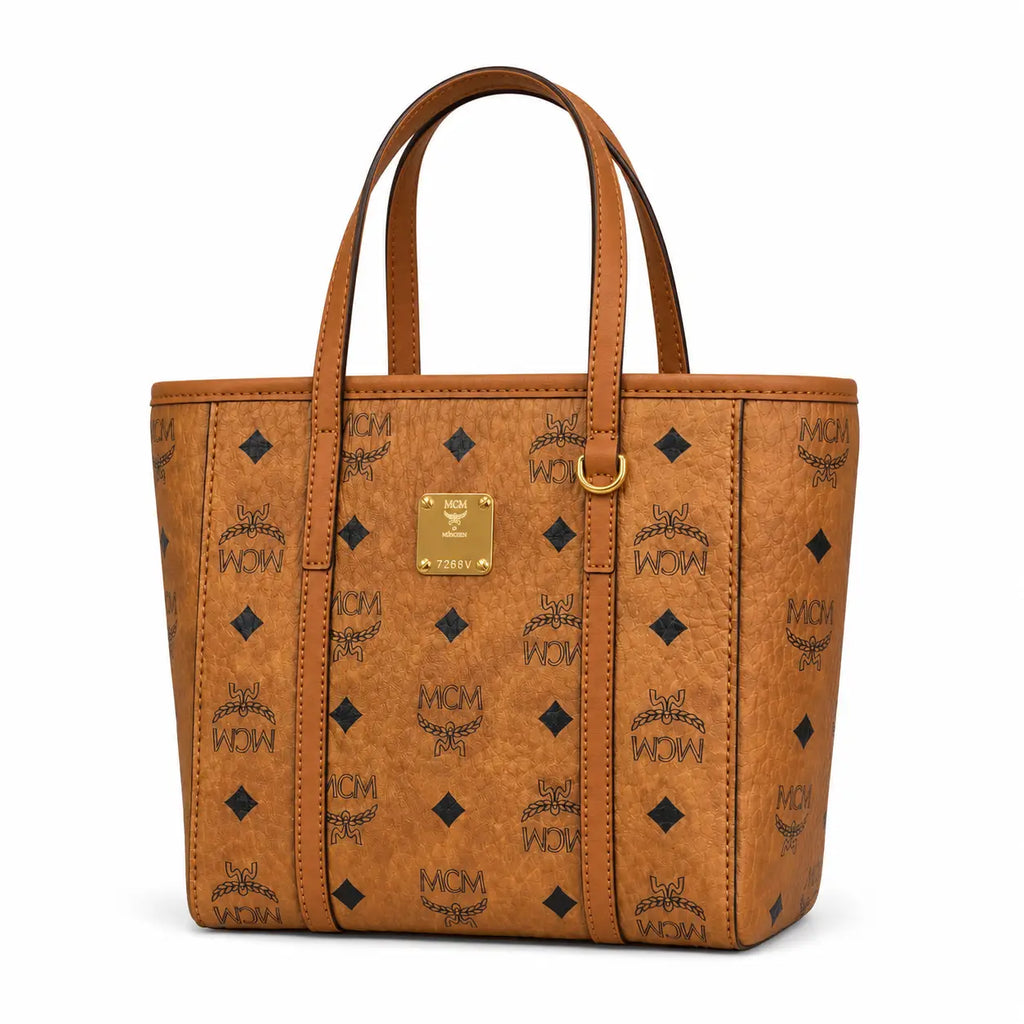 MCM Toni Visetos Mini Basket Tote Bag