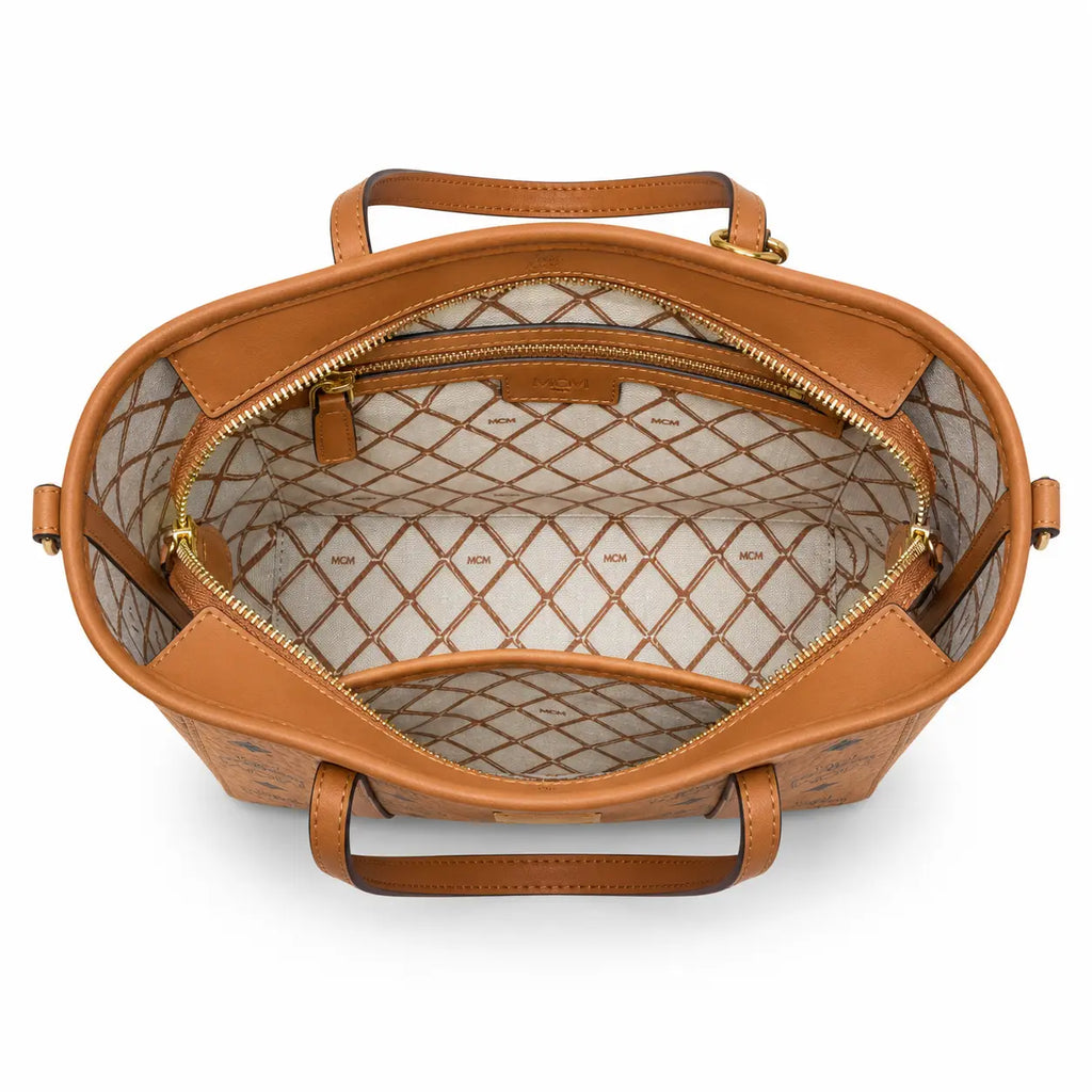 MCM Toni Visetos Mini Basket Tote Bag