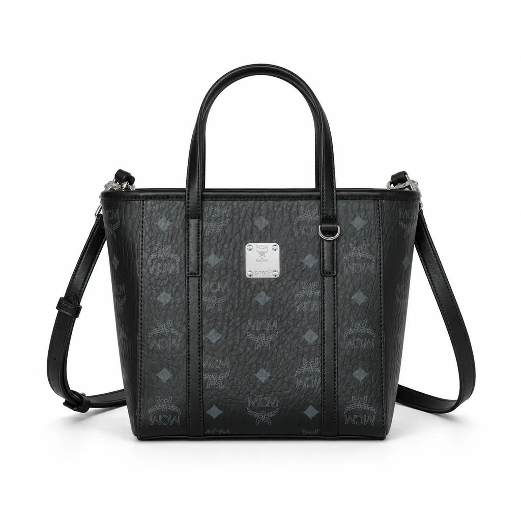 MCM Toni Visetos Mini Basket Tote Bag