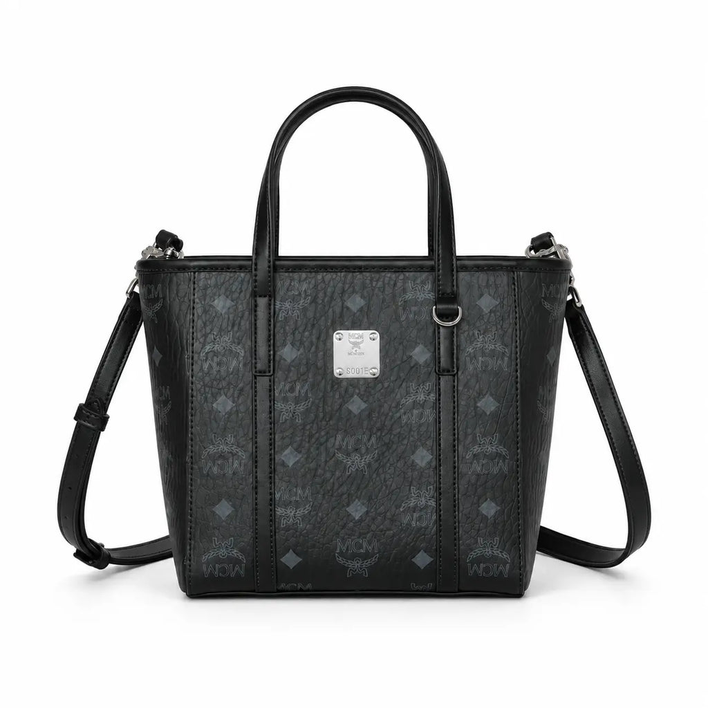 MCM Toni Visetos Mini Basket Tote Bag