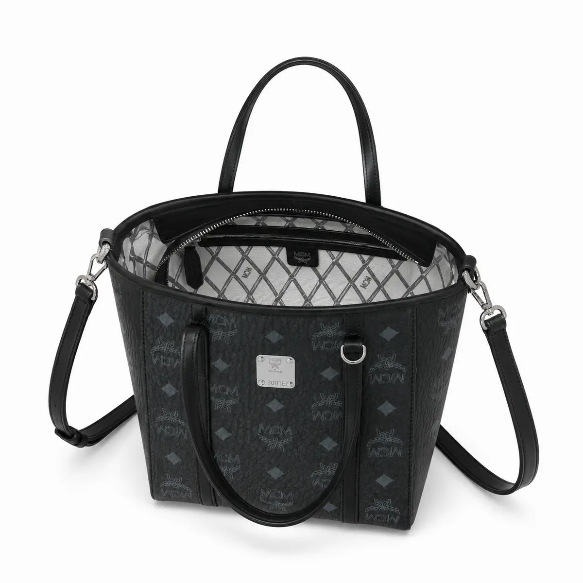 MCM Toni Visetos Mini Basket Tote Bag
