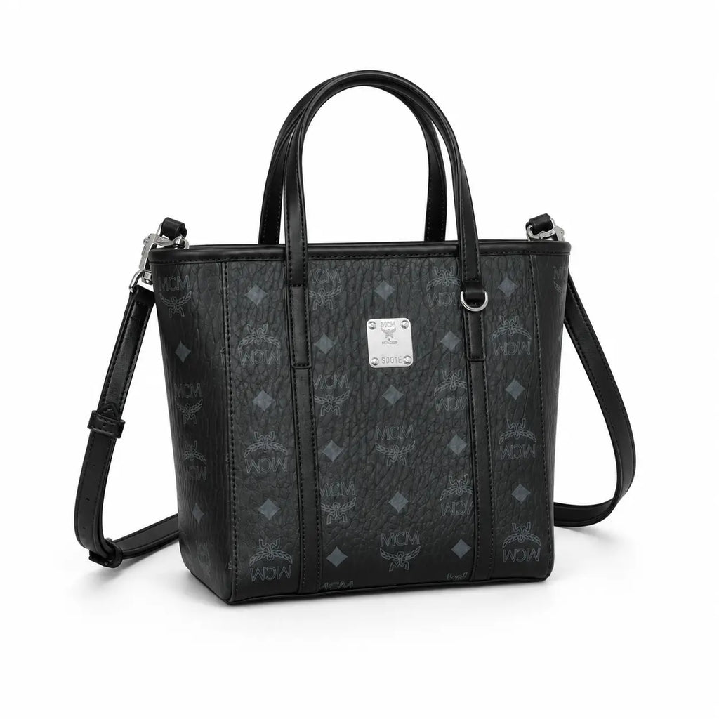 MCM Toni Visetos Mini Basket Tote Bag